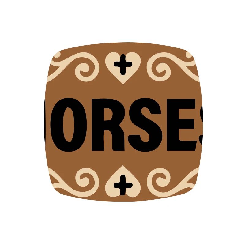 Horses Lettering Retro Riding