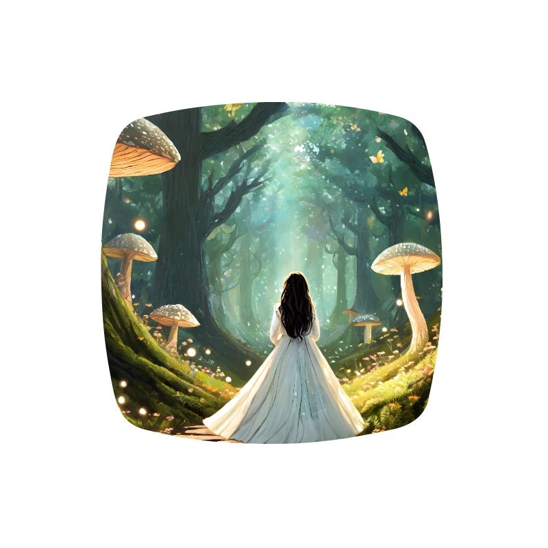 Fairytale forest with mushrooms