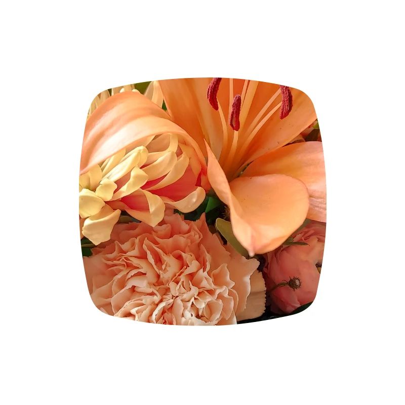 Warm orange floral pattern