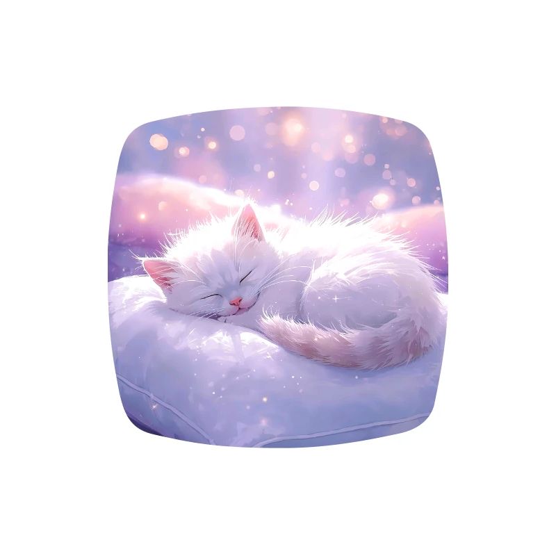 Verträumte schlafende Katze mit funkelndem Hintergrund