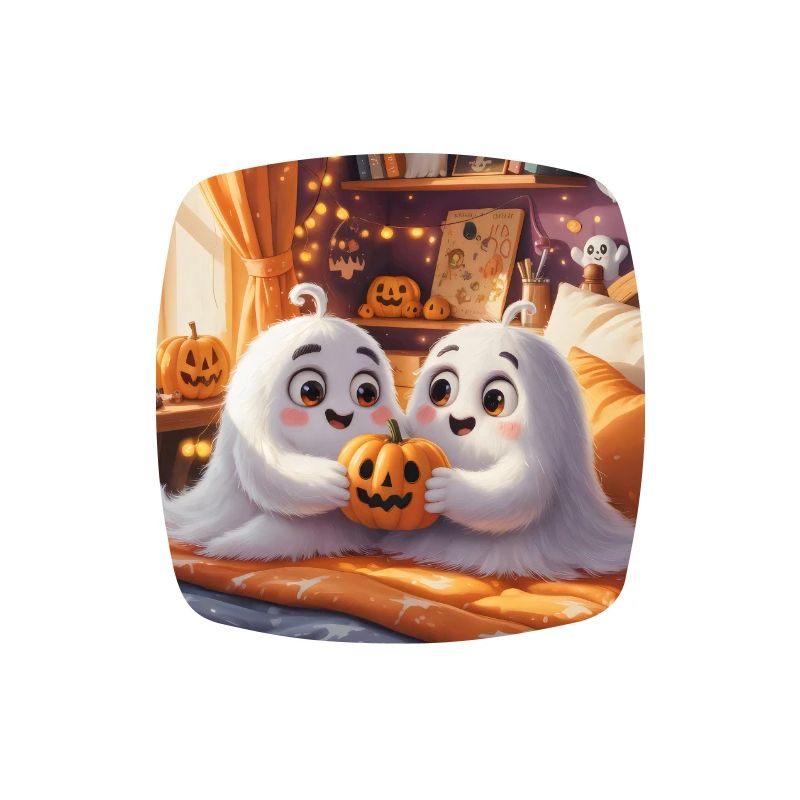 Fantômes mignons avec citrouille d’Halloween