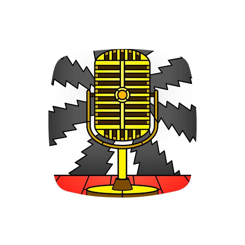 Conception vintage de vitrail de microphone