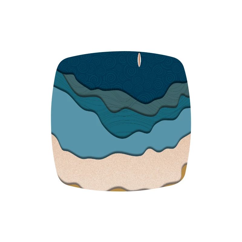 Design abstrait de plage - planche de surf dans l’océan