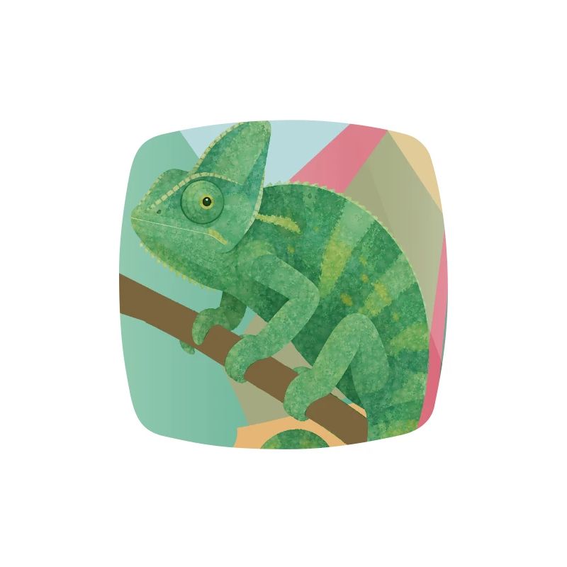 Green Chameleon Geometry Style