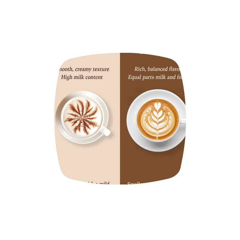 Affiche Latte vs Cappuccino Coffee