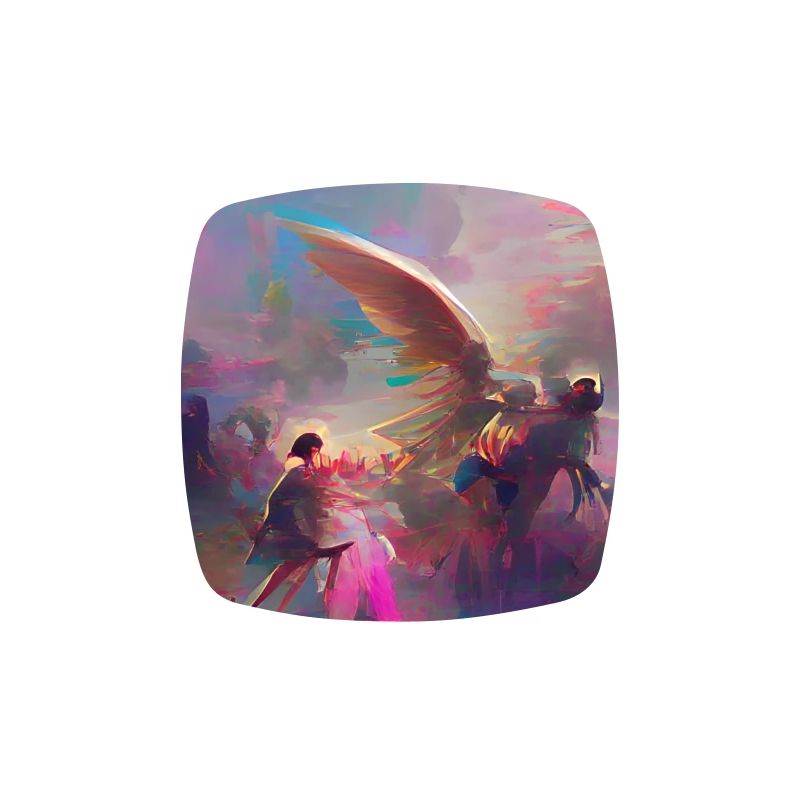 Samurai Warrior Angel Final Battle Pastel Artwork