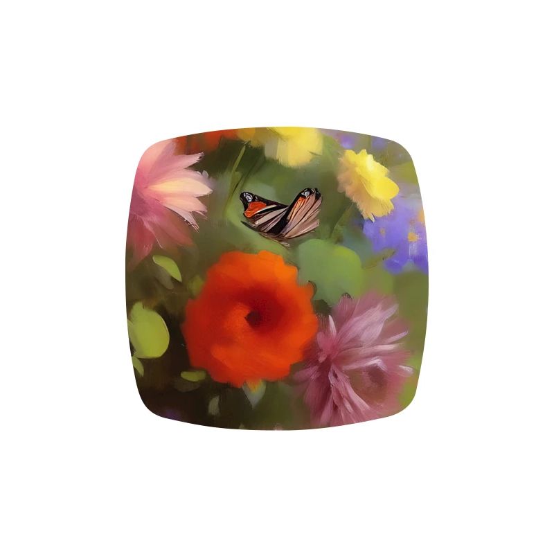 Fleurs et papillon