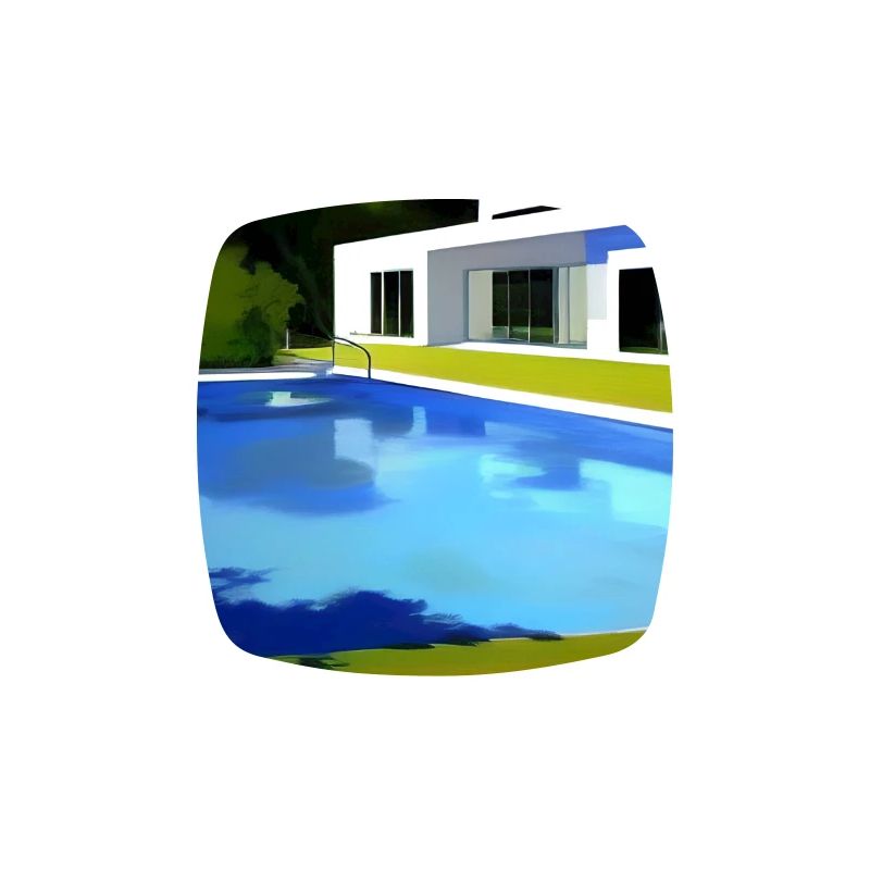 White villa with pool