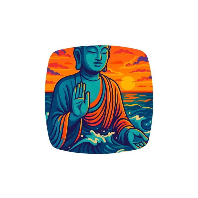 Serene Buddha by Sunset