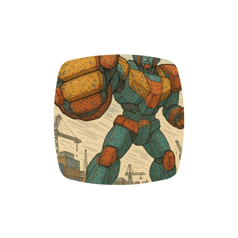 Position de combat de robot dans les docks