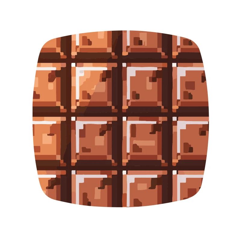 Pixel Chocolate Square Pattern