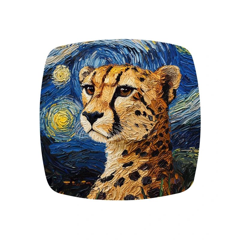 Guépard Léopard Style Van Gogh Étoilé