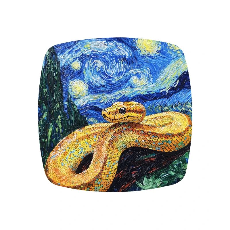  Schlange Python Van Gogh Style Starry Night