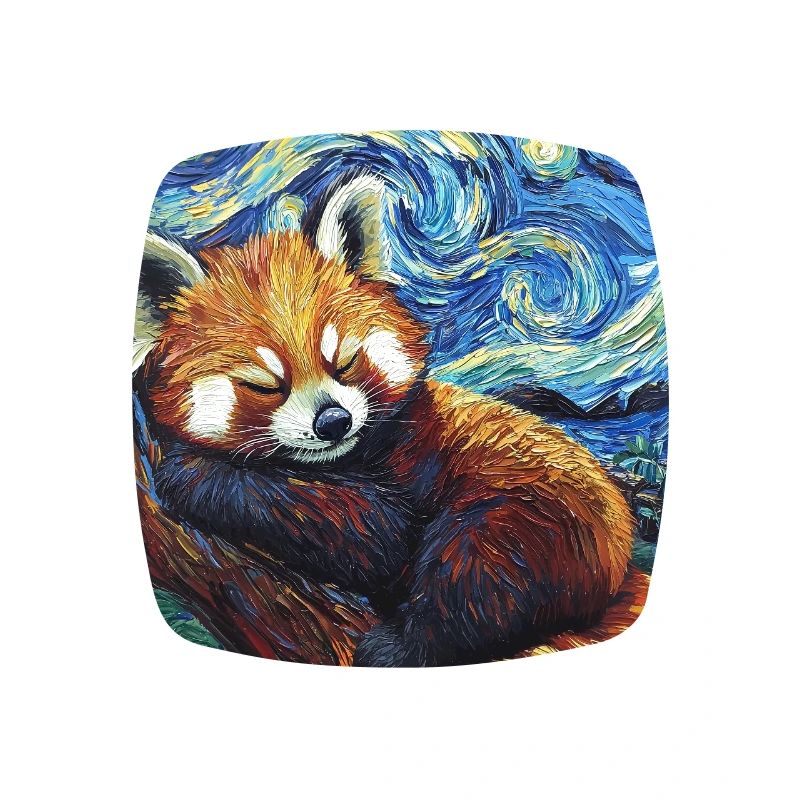 Panda Rosso Orso Van Gogh Style Notte Stellata