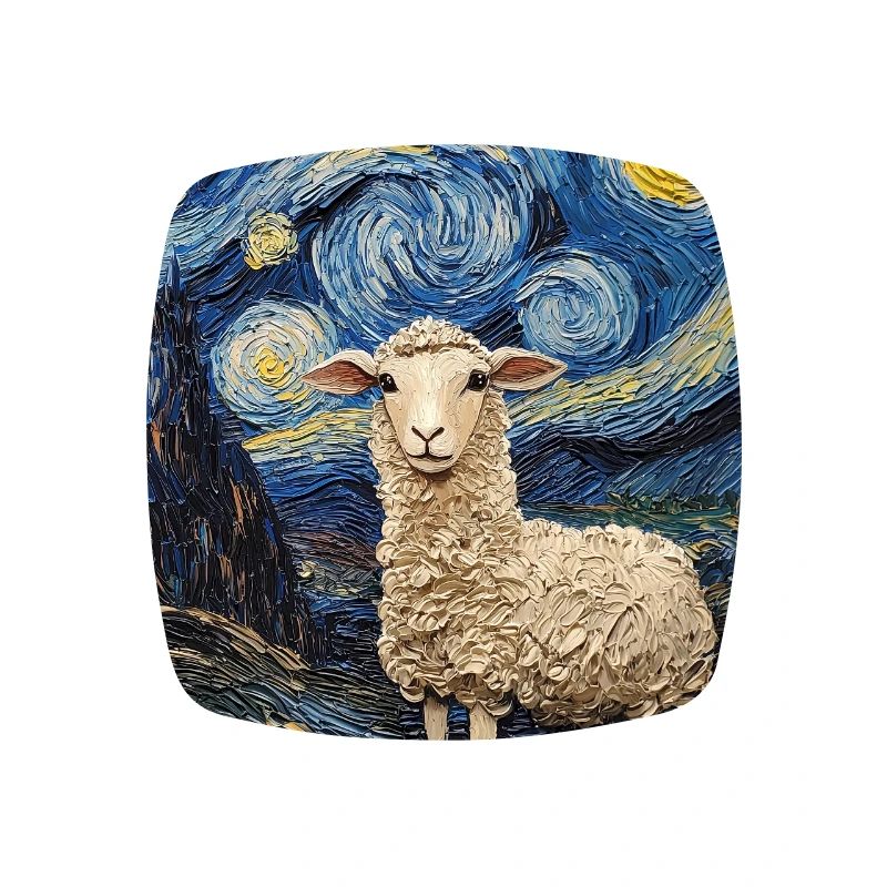 Sheep Van Gogh Style Starry Night