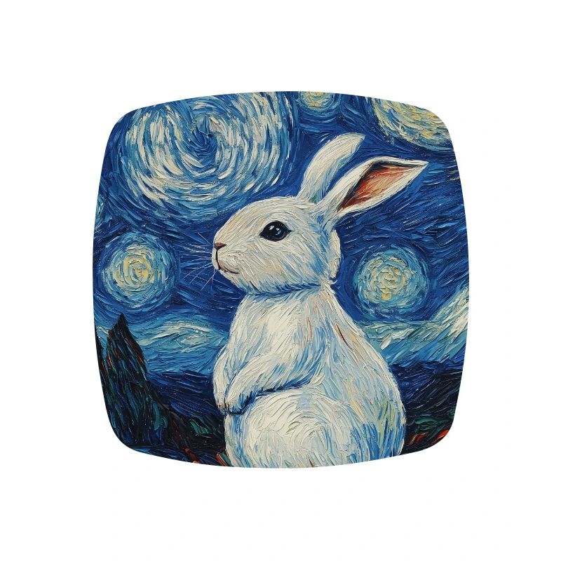 Rabbit Van Gogh Style Starry Night