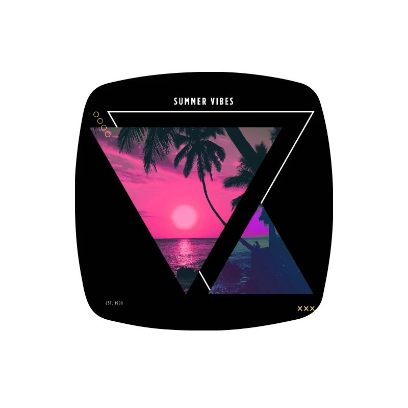 Coucher de soleil tropical Triangle Design