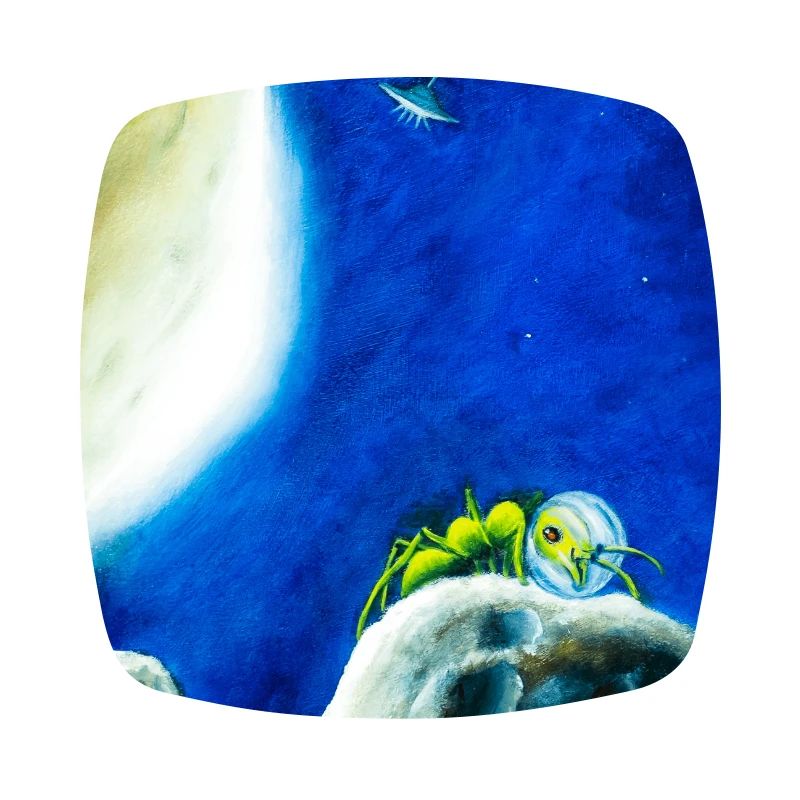 Mondameise oder Ameisonaut in der Sternennacht