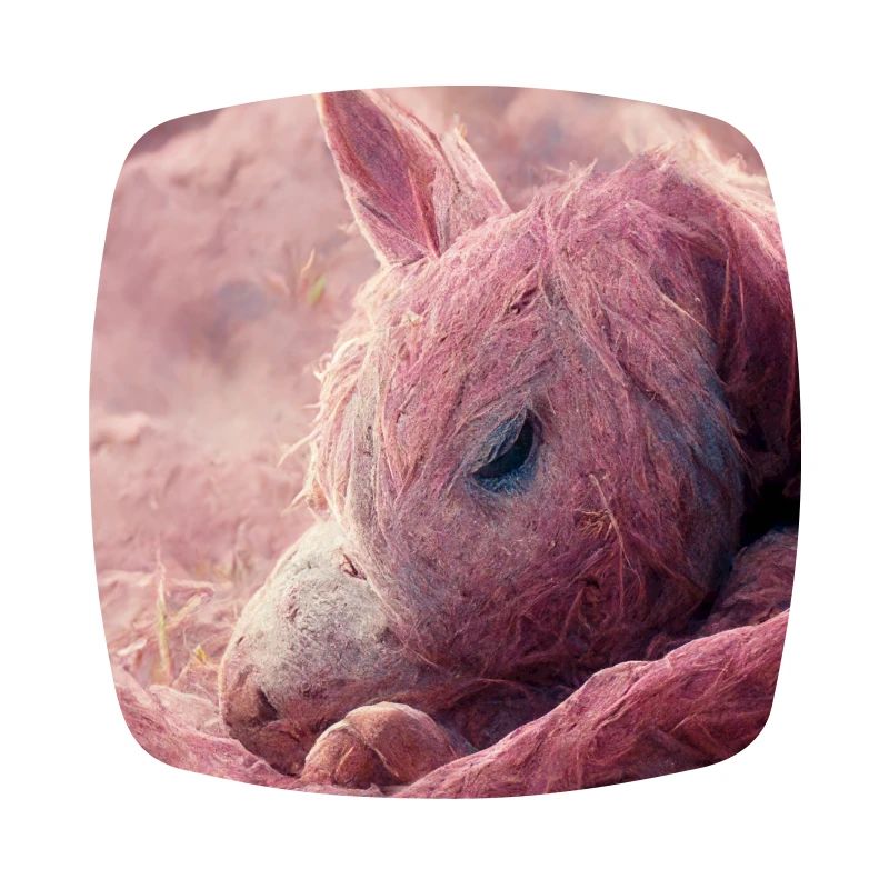 Bébé cheval gît sur le sol Rosa V