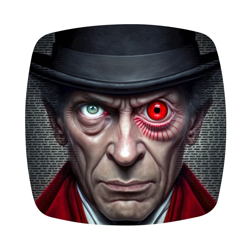 Green Red Double Eye Face - Conspircay