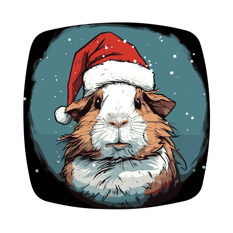 Cochon d’Inde avec chapeau de Père Noël