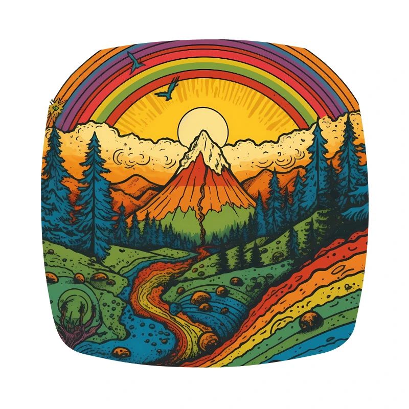 Regenbogen Berge - Psychedelische Landschaft