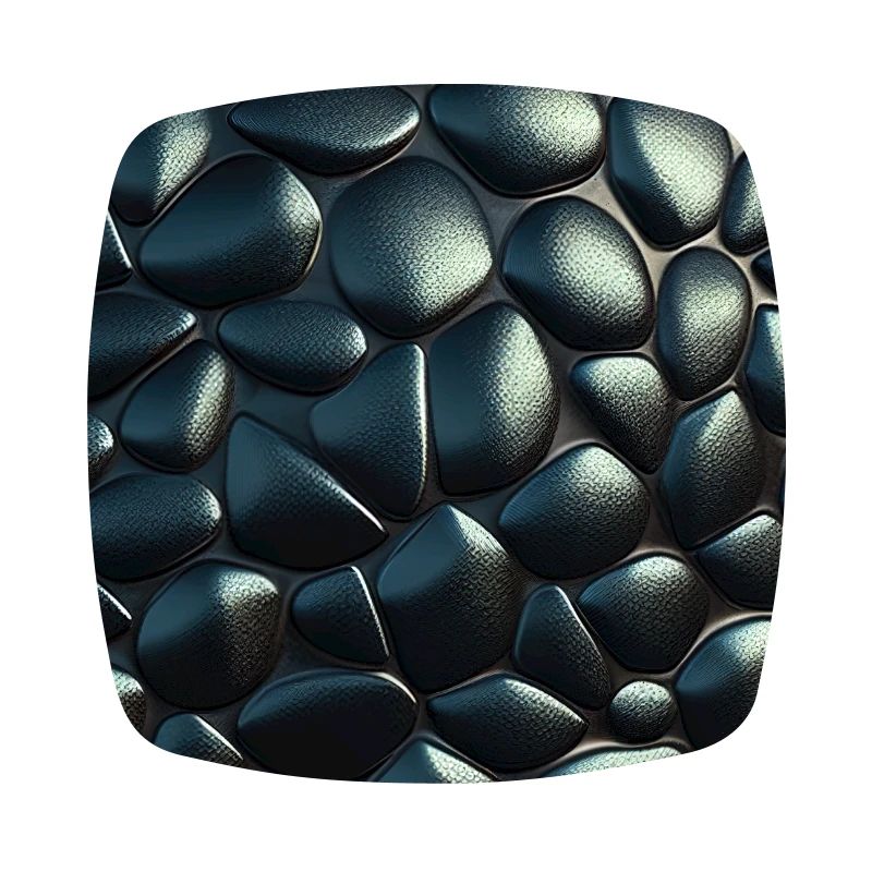 Black Cobblestone Metallic Textured Pattern