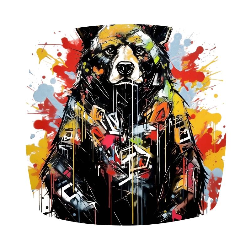 Roaring Bear. Graffiti-style strength.
