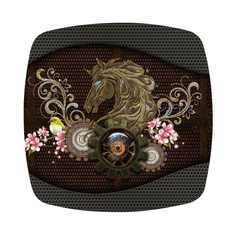 Dieses einzigartige Steampunk-Pferd mit Blumen