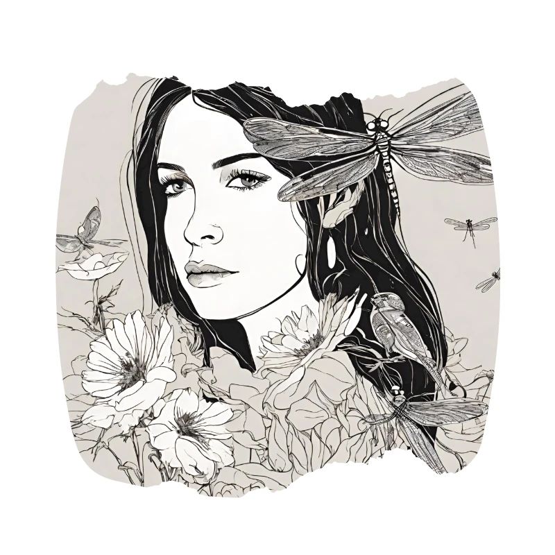 Mädchen mit Libelle im Haar