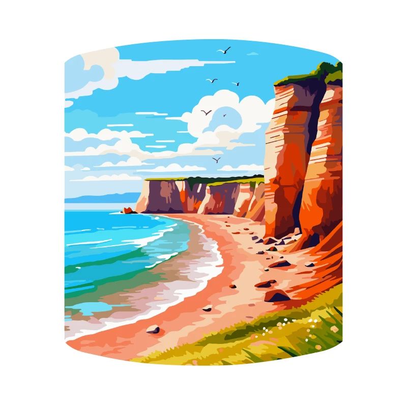 Affiche de voyage vintage Torquay Cliffs Angleterre Royaume-Uni