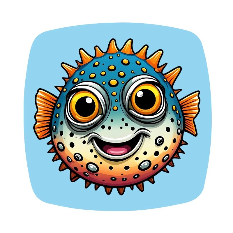 Drôle de poisson-globe rieur