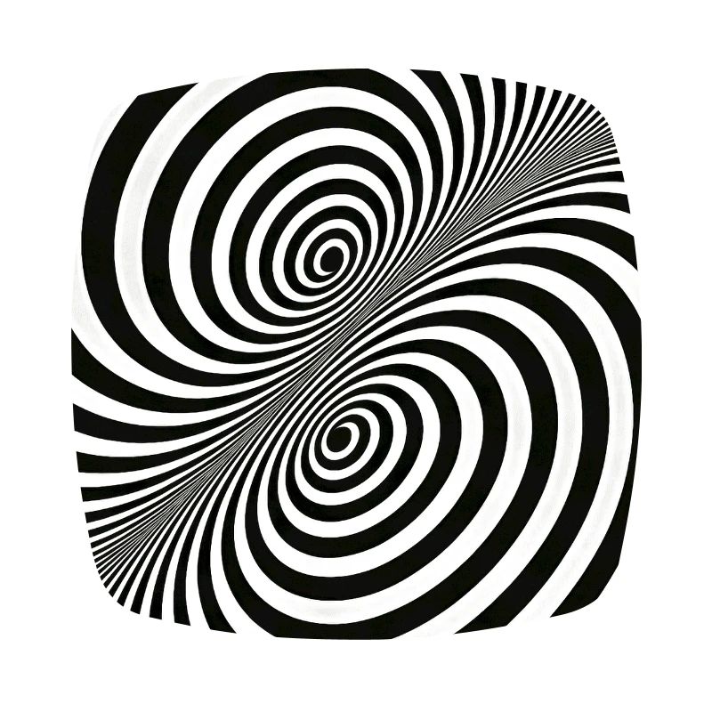 Optical Illusion Spiral Pattern in Black and White
