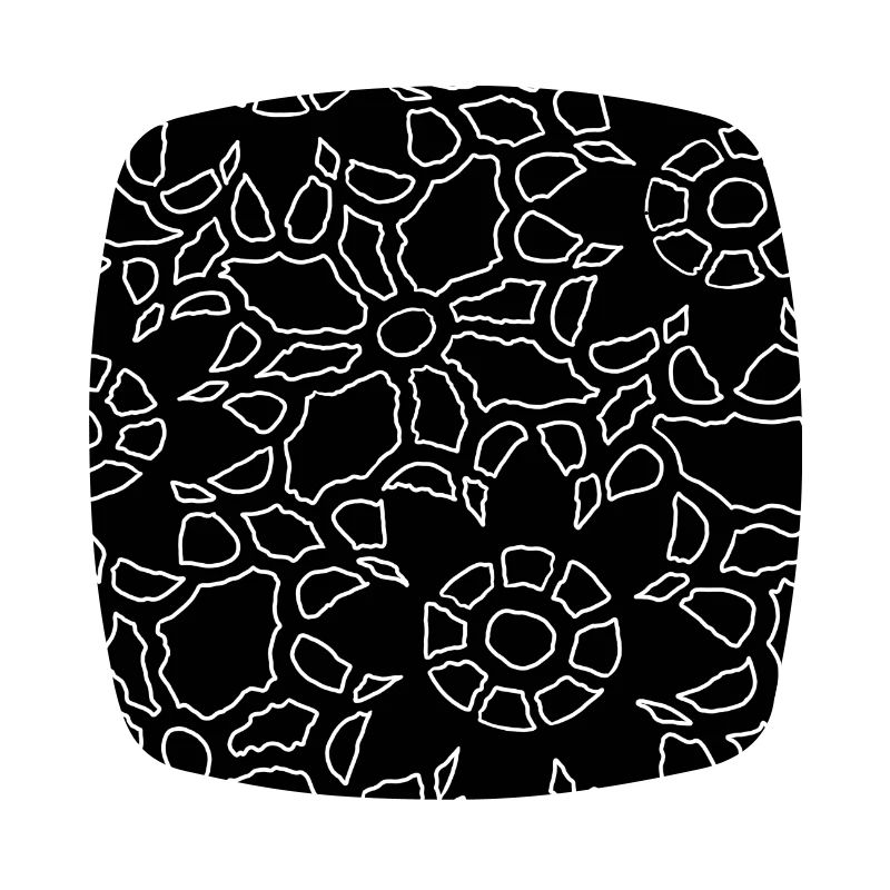 Ingenious Floral Pattern White Black Lace