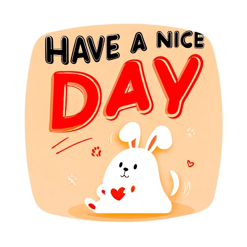 Design mignon de lapin avec message positif