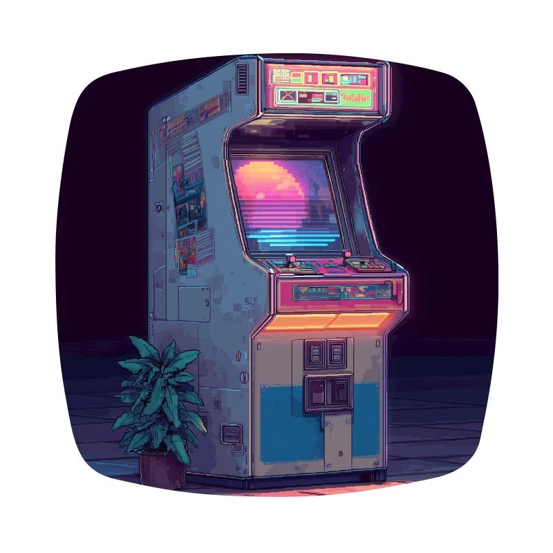 Machine d’arcade rétro – Neon Gaming Vibes