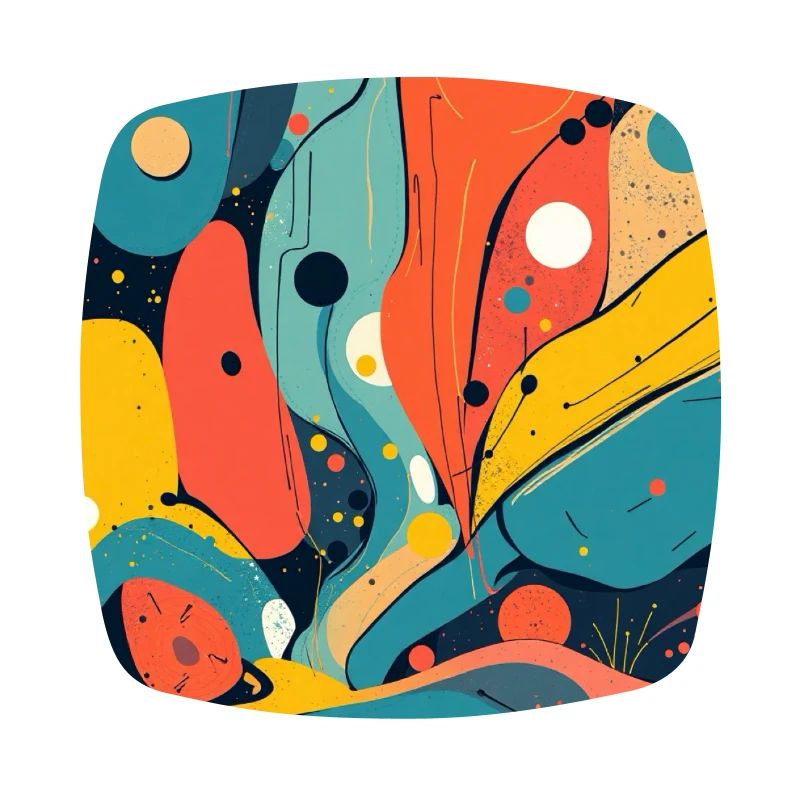 Explosion de couleurs abstraites dans des tons chauds