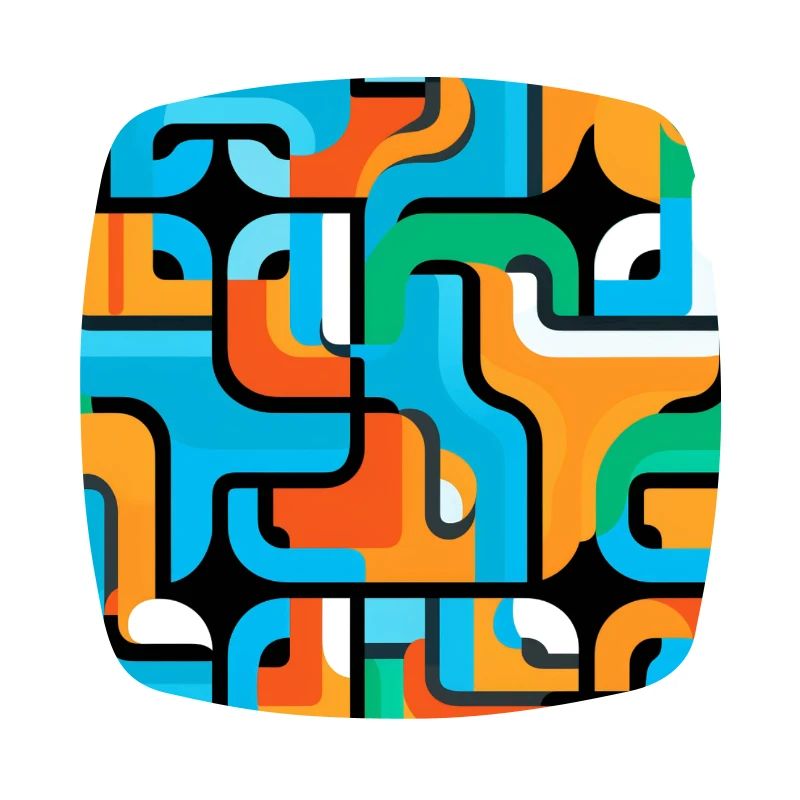 Colored Mesh Pattern Abstract