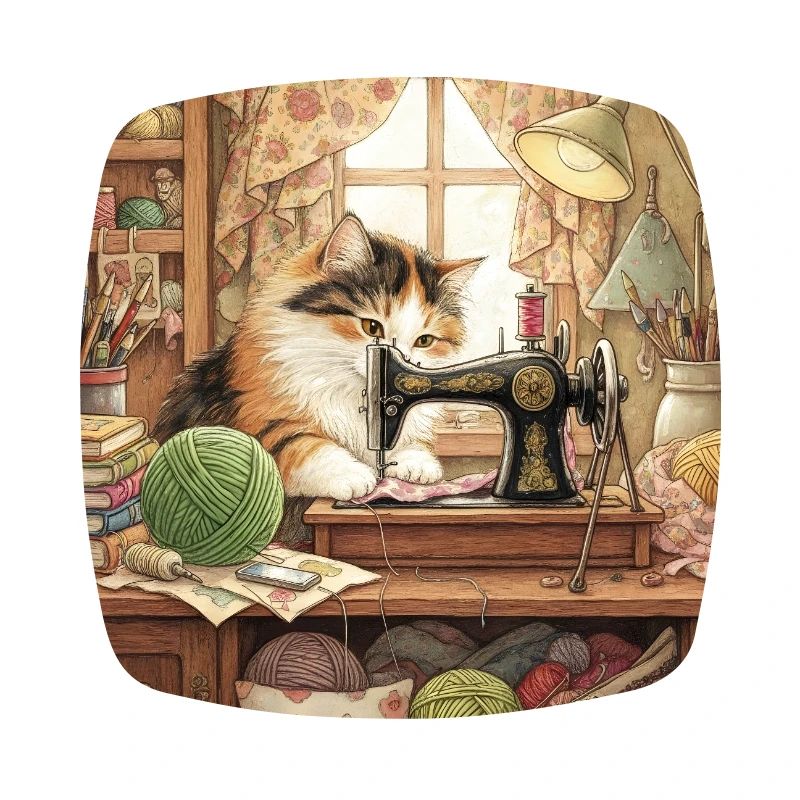 Cat Studio Sewing Machine Cuddling