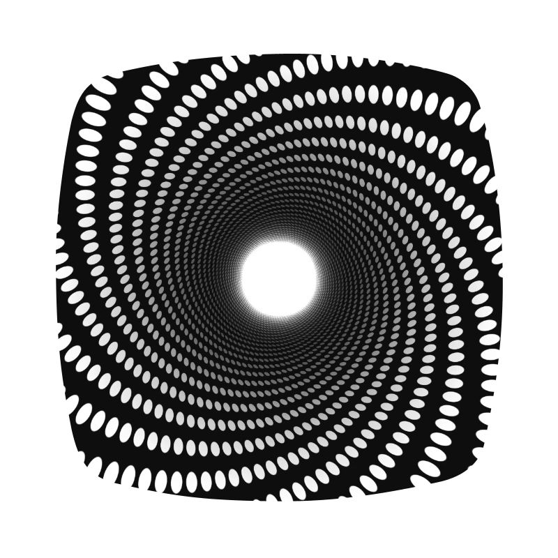 Vortex en spirale à points hypnotiques