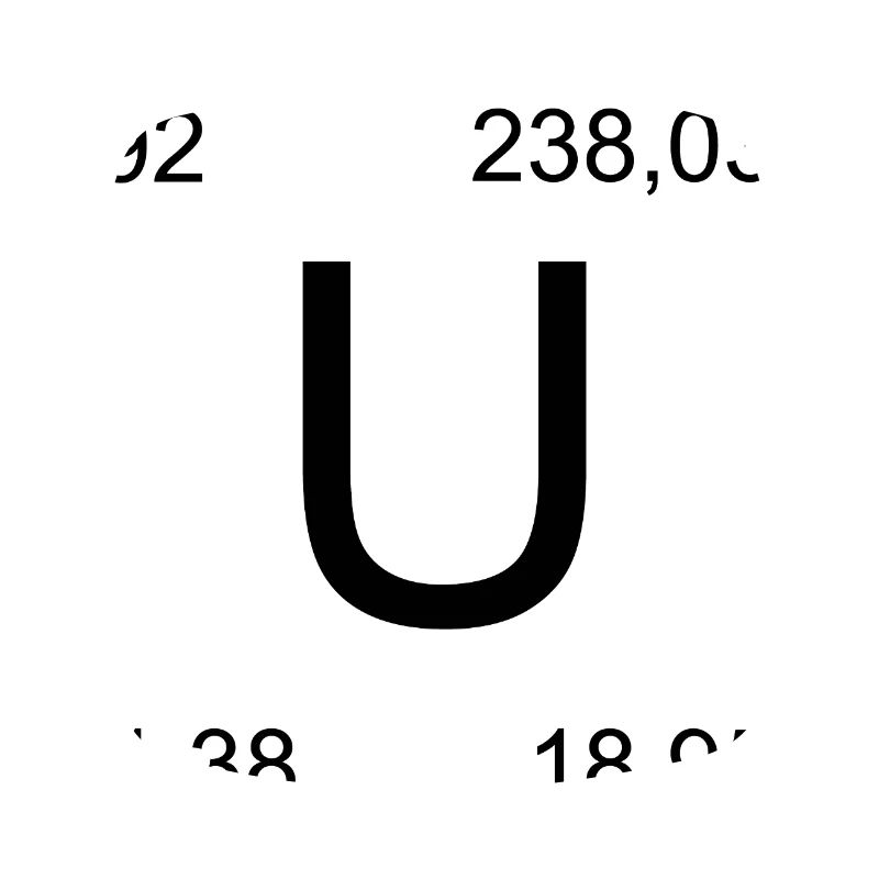 Uranium U Element Square Graphic