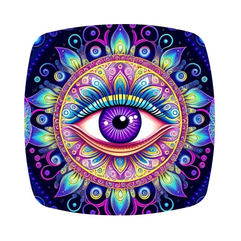 Œil dans un mandala coloré