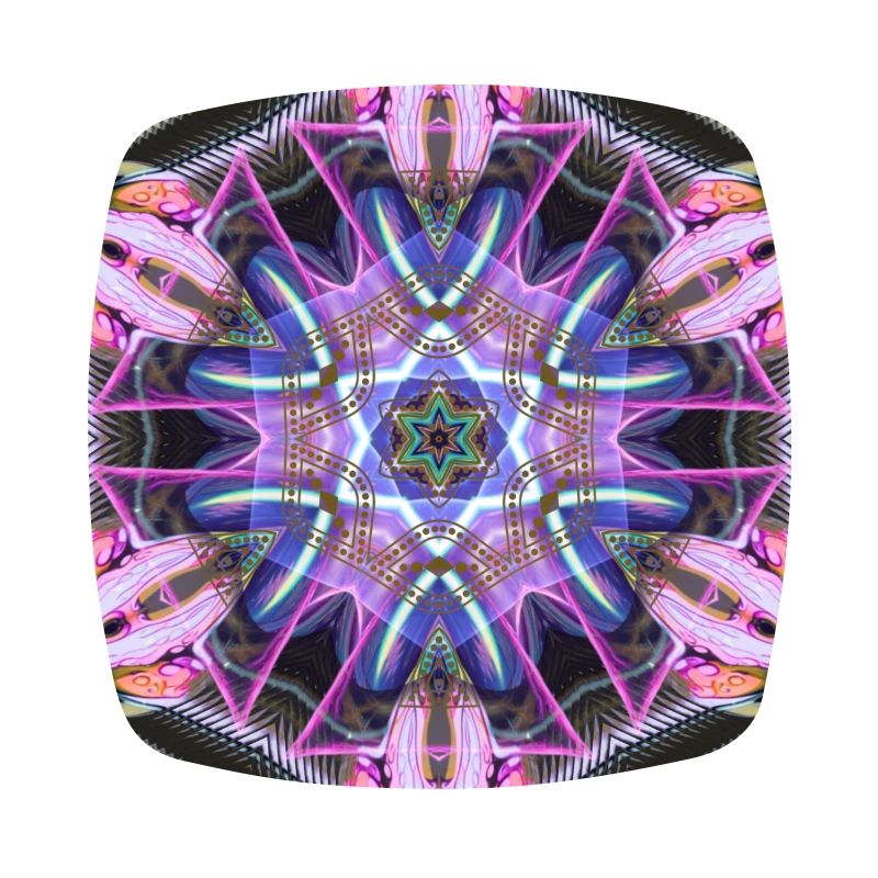 Psychedelic Neon Mandala Pattern