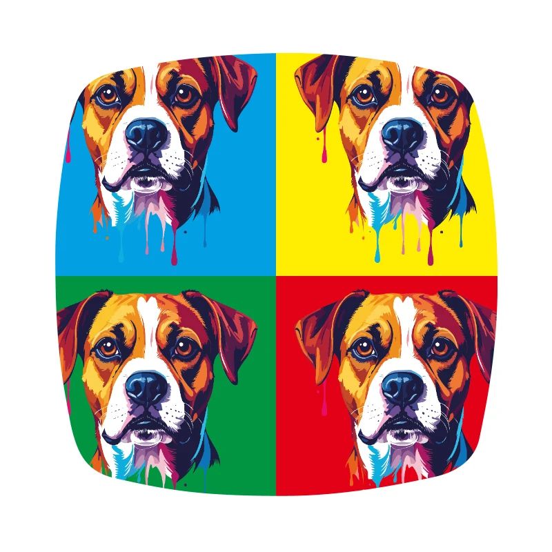 Pop-Art Hund Vierfarbig