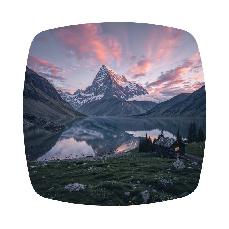 Alpine evening reflection