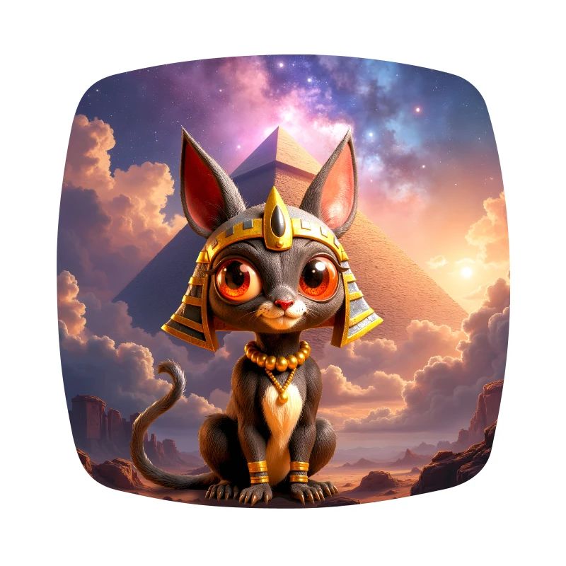 Pharaon Cat devant la pyramide