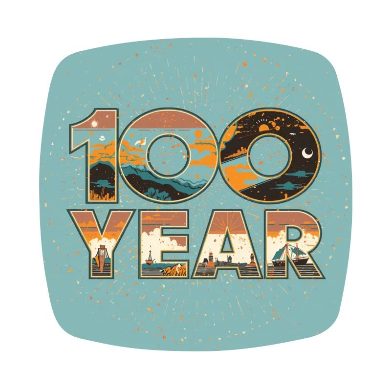 100-jährige Retro-Landschaft