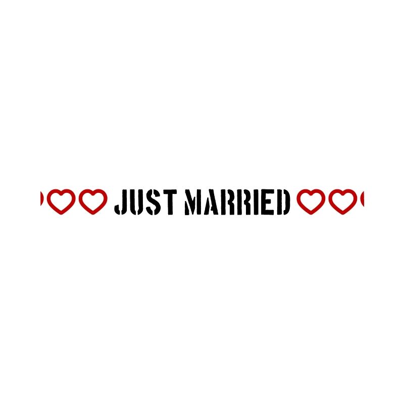 Just Married Wedding Hearts