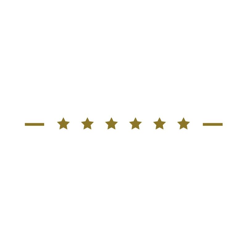 Noble decorative line with stars as underscore