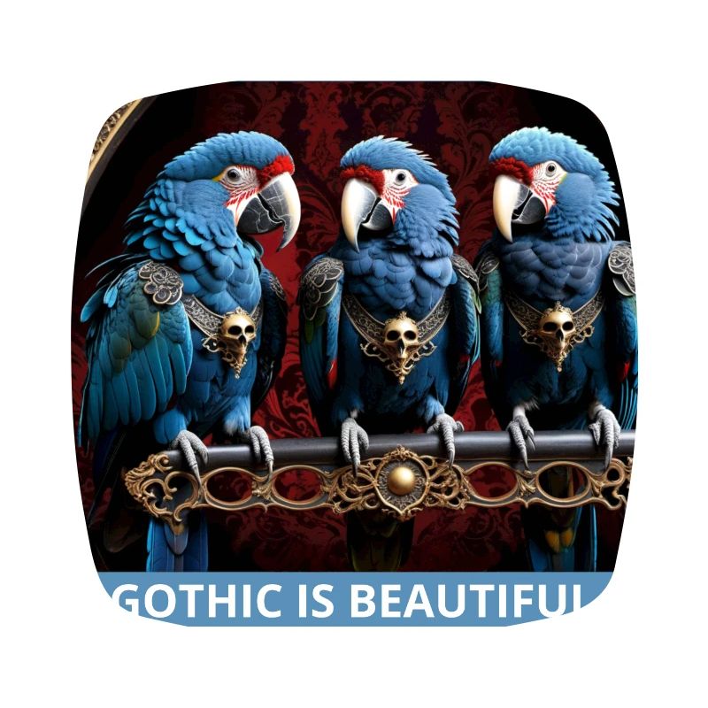 Gothic Blue Parrots